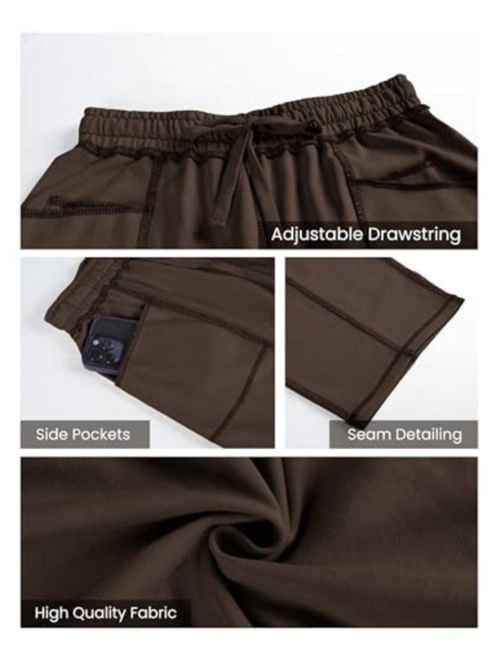 Wide Leg Barrel Sweatpants Drawstring Lounge Pants Pockets - Picture 6 of 6